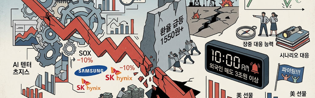 글로벌 금융 시장 초토화. AI 섹터/테마 중심의 급락 상황.