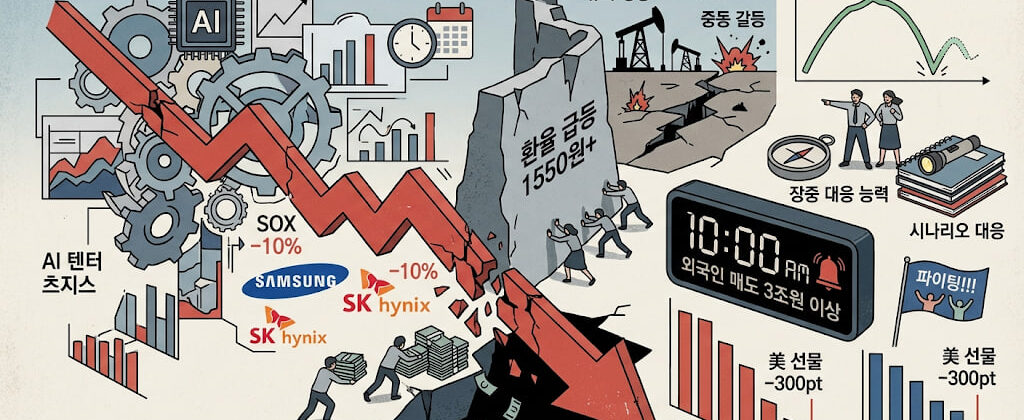 글로벌 금융 시장 초토화. AI 섹터/테마 중심의 급락 상황.