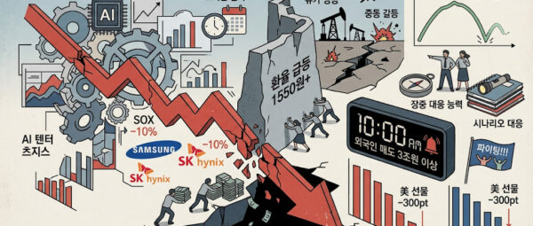 글로벌 금융 시장 초토화. AI 섹터/테마 중심의 급락 상황.