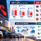 기아 3분기 실적 쇼크와 주가 11% 급락 원인을 영업이익률, 판매 믹스, 인센티브, 일회성 비용과 가이던스 기준으로 분석하는 자동차주 투자 콘텐츠