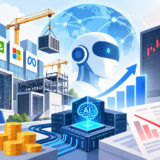 글로벌 빅테크의 AI 설비투자 확대와 데이터센터·반도체·전력 인프라 성장, 자본지출 대비 현금흐름 회수와 수익성 검증이 기술주 주가를 좌우하는 구조를 표현한 이미지