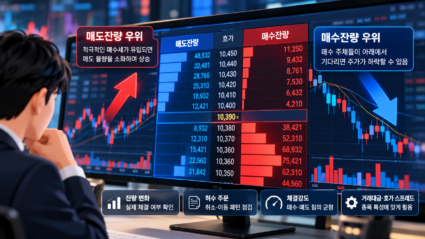 주식 호가창 매수·매도 잔량과 체결강도, 허수 주문과 실제 체결 여부를 분석해 단기 수급 방향을 판단하는 실전 호가창 분석 콘텐츠